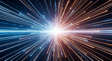 Space Travel Light Speed Warp Tunnel Illustration