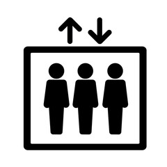 シンプルなエレベーターのピクト　マーク, サイン,案内,ピクトグラム,アイコン,イラスト