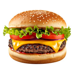 Cheeseburger PNG Transparent | Realistic Burger Isolated