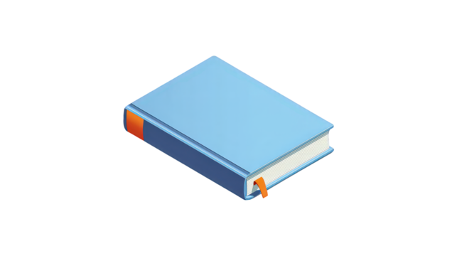 Isometric Light Blue Book Icon