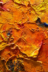 Fototapeta premium Painting Textured Abstract with Warm Colors