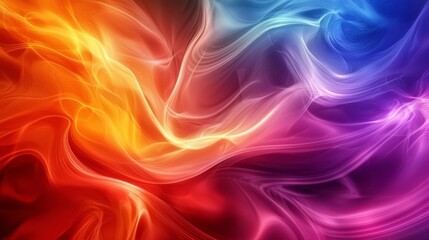 Vivid and colorful waves meld seamlessly into one another. 