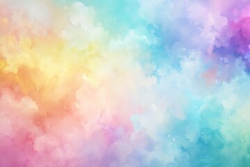 Colorful Abstract Watercolor Background Texture with Pastel Rainbow Shades