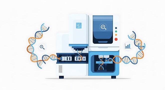 Advanced DNA Sequencing Machine for Genetic Analysis.