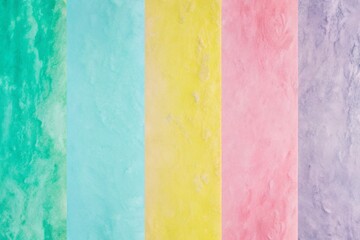 Pastel Color Palette Background with Turquoise Blue Yellow Pink and Lavender