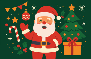 Merry Christmas Celebration with Santa Claus