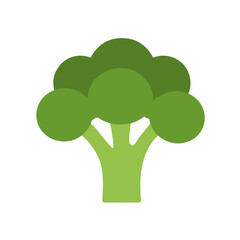 Flat Design Green Broccoli Vegetable Healthy Food Nutrient Ingredient