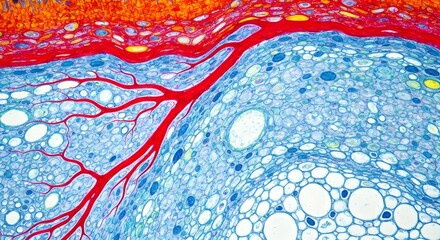 Adipose Tissue, Connective Tissue and Blood Vessels, Detailed Microscopic View
