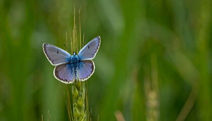 Butterfly perched on a stalk