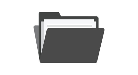 Dark folder icon with several white documents partially visible inside