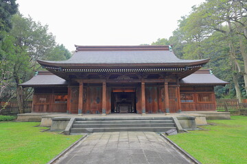 Fototapeta premium Taoyuan Martyrs' Shrine and Cultural Park, Heritage building in Chenggong Rd, Taoyuan District, Taoyuan City, Taiwan