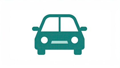Teal car icon, front view (3)