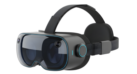 Modern virtual reality headset with adjustable strap
