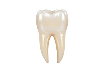 Realistic molar tooth isolated on transparent background PNG, dental anatomy and oral hygiene concept for medical and educational use
