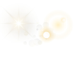 Vibrant sunburst and warm golden bokeh combination - dynamic cosmic rainbow lens flare vector overlay design for festive celebrations and bright events.