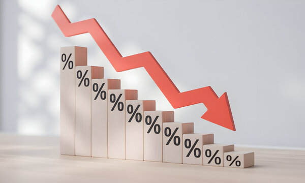 Worried about declining rates? Visualize falling percentages with a red arrow
