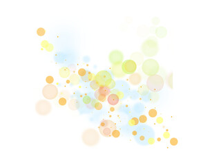 Spring pastel light effects PNG. Soft bubbles and colorful abstract dots overlay, a gentle element for dreamy digital design and backgrounds