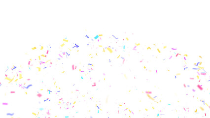 Paper Confetti , Isolated on White Background. 3d Render Transparent Confetti.
