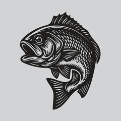 Retro Snapper Fish Clipart for Branding and Signage