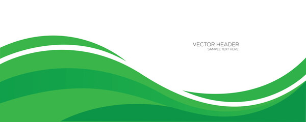 Abstract green  banner background. Graphic design banner pattern background template with dynamic curve shapes. Suit for business, cover, header, wallpaper, corporate, website, flyer