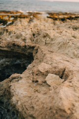 Traveling around Cyprus, beach landscapes and nature