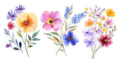 Fototapeta premium Ideal for designer posters and birthday card creations with a floral theme.