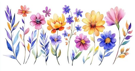 Fototapeta premium Ideal for designer posters and birthday card creations with a floral theme.