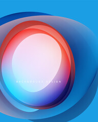 Abstract concentric circles, vibrant colors blend. Blue, red, purple hues create dynamic visual effect. Modern design element.