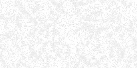 Vector black contour lines topographic seamless pattern on white background. Topographic map background with abstract contour line pattern. Minimal topography design for modern graphics motion wave.