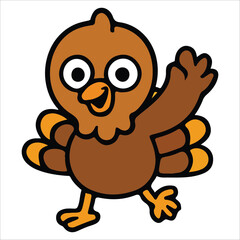 Give Thanks Autumn Elements and Pumpkin Illustration