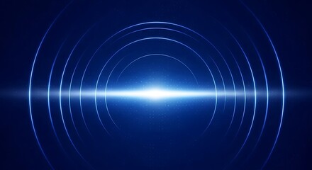 High-Tech Electronic Border with Blue Glow Effect