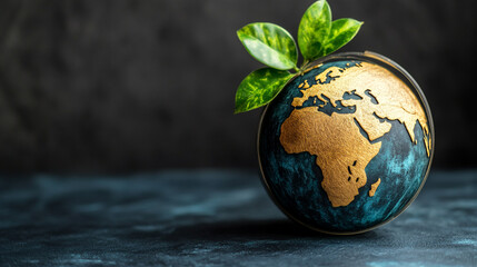 The Golden Globe with a green sprout symbolizes ecology, growth and saving the planet.