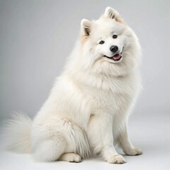 Fototapeta premium white pomeranian puppy