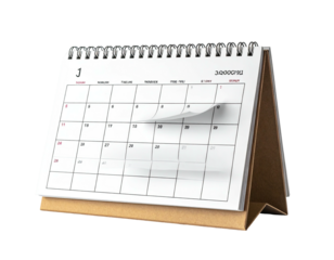 A desktop calendar with pages, one curling, highlighting the passage of time