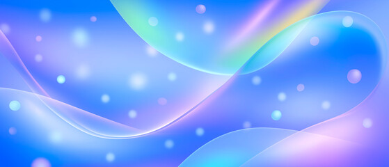Abstract Blue Waves: A serene, ethereal composition of swirling blue and pastel waves, interwoven with delicate orbs, offering a sense of tranquility and cosmic beauty.