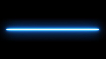 Blue laser beam animation with glowing neon energy on dark background - Powered by Adobe