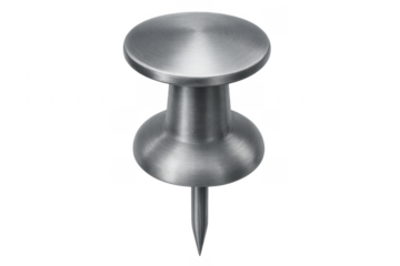 Steel pushpin holding important note or idea
