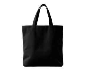 Black tote bag, simple design (1)