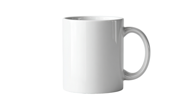 Blank white ceramic mug