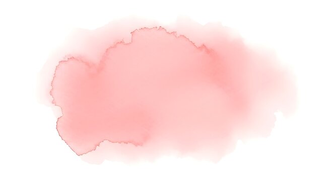 Illustration of soft pink watercolor splash isolated on white background