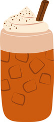 Iced Pumpkin Spice Latte Illustration