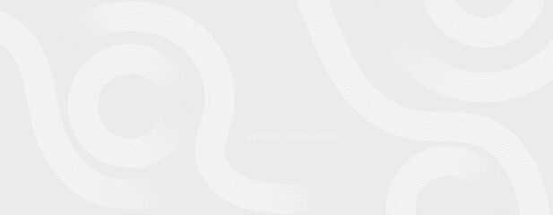 Abstract minimalist white background with circular element pattern