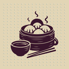 vector " dimsum " illustration vector Design white background