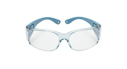 Clear safety glasses isolated on transparent background, protective eyewear for construction and laboratory work PNG