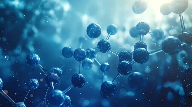 Molecular Structure Visualization with Dynamic Spheres and Connecting Rods animation