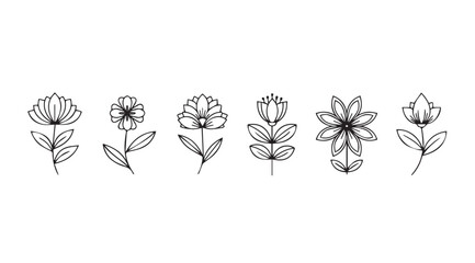 Vector art of flower icons
