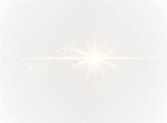 Glowing sunlight PNG flare with bright sunbeam effect