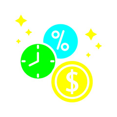 Money management related icon	