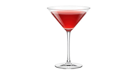 Elegant cosmopolitan cocktail in a martini glass isolated, refreshing alcoholic beverage for celebrations and special occasions