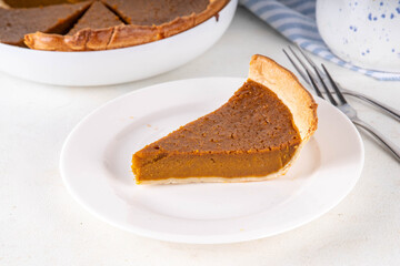 Sweet homemade pumpkin pie